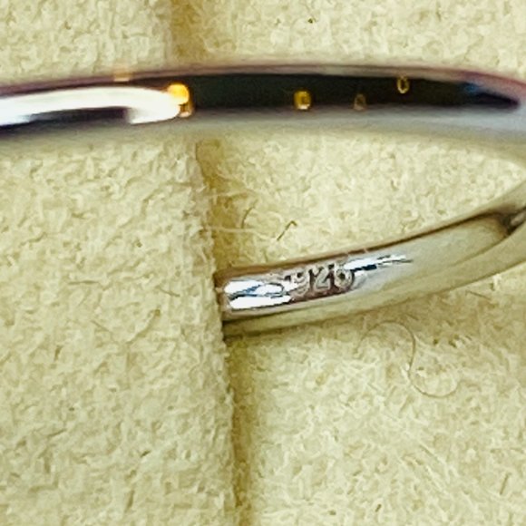 Sterling Silver Multi Color Cubic Zirconia Stackable Band Ring Size 6 - Picture 4 of 5